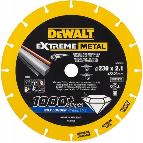 DT40255 DIAMANTOVÝ DISK 230x22,2 NA OCEL